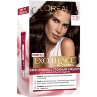 Краска для волос L'Oreal Paris Excellence оттенок 3.00 Темно-каштановый, 1 шт